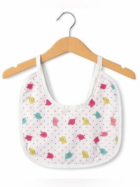 5/$15 Vintage 80's Polka Dot Bib With Snails Print